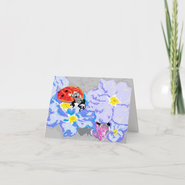 Note Card Blank inside / Ladybug (Front)