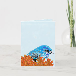 Note Card : Blue Bird Of Happiness