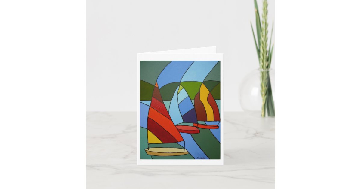 Note Card "Boat"  Cartão "Barco"  Zazzle.com