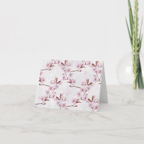 Note Card Cherry Blossoms 