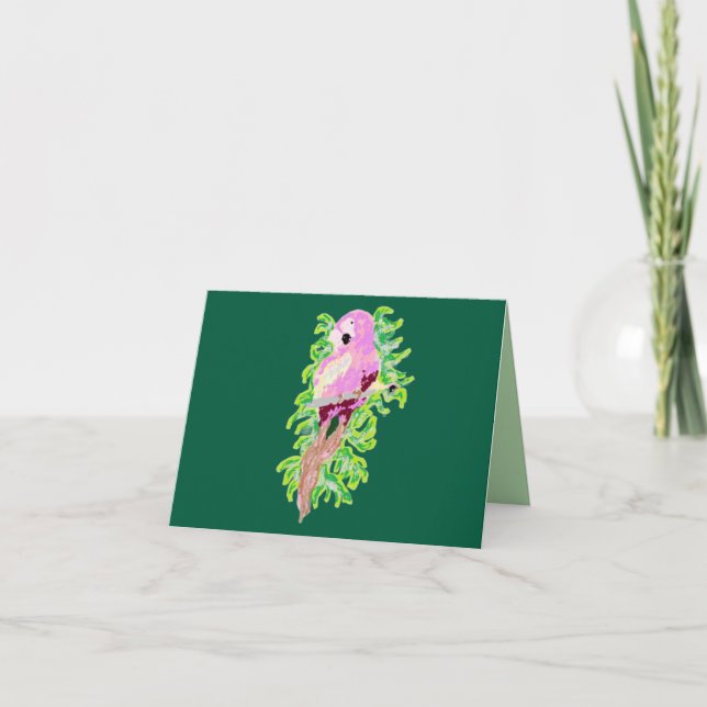 Note Card Exotic Bird . (Front)