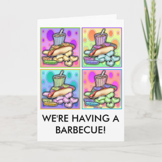 Note Card, Greeting Card - Pop Art Hot Dog with Ch