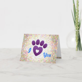 Note Card - I Love You Just Be-paws