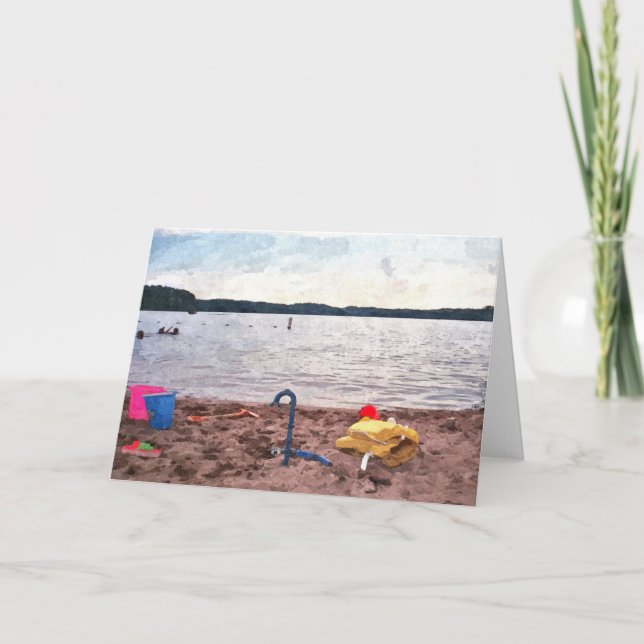NOTE CARD: Lake Harriet, "At the Beach"_ Card (Front)