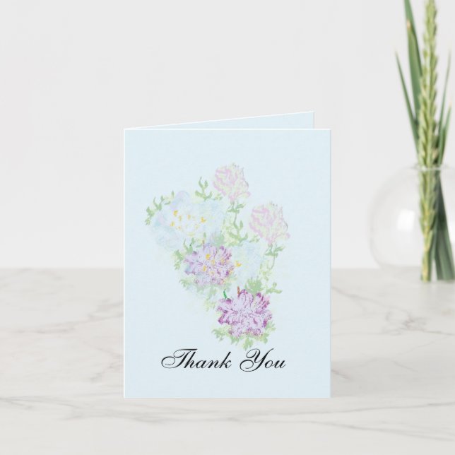 Note Card of Thanks : Wild Flowers (Front)