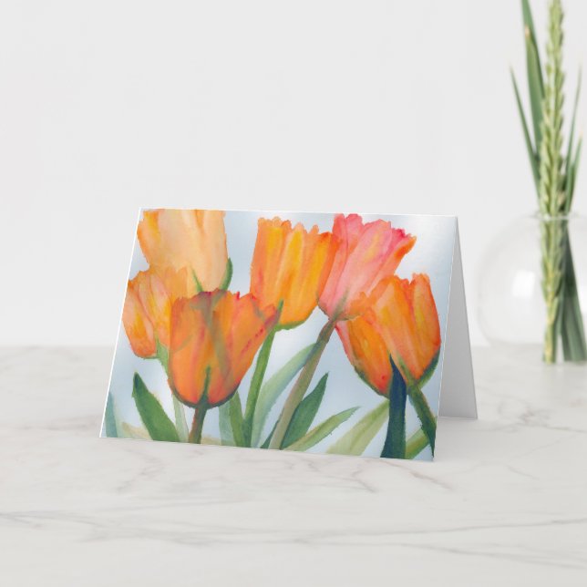 Note Card Orange Tulips (Front)
