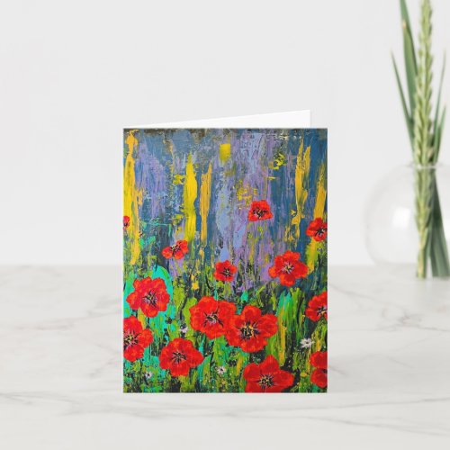 Note Card Poppies