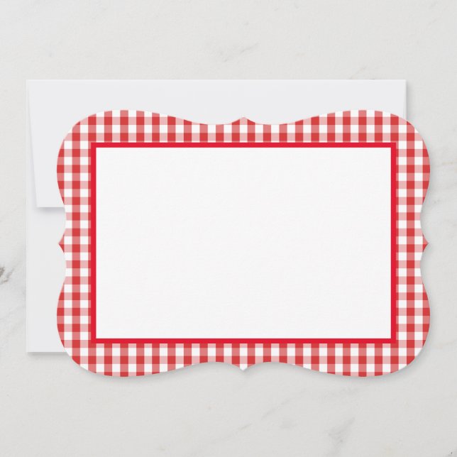 Note Card- Red & White Plaid (Front)
