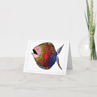 Note card showing a colorful Fantasy Fish named St