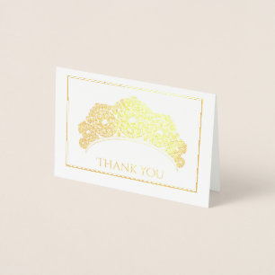 Note Card-Thank You-Mini Size Foil Card