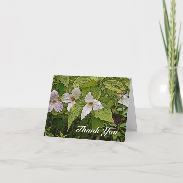 NOTE CARD/TRILLIUM/PHOTOG./DIG.MANIP/PAINTERLY EFF CARD (Front)