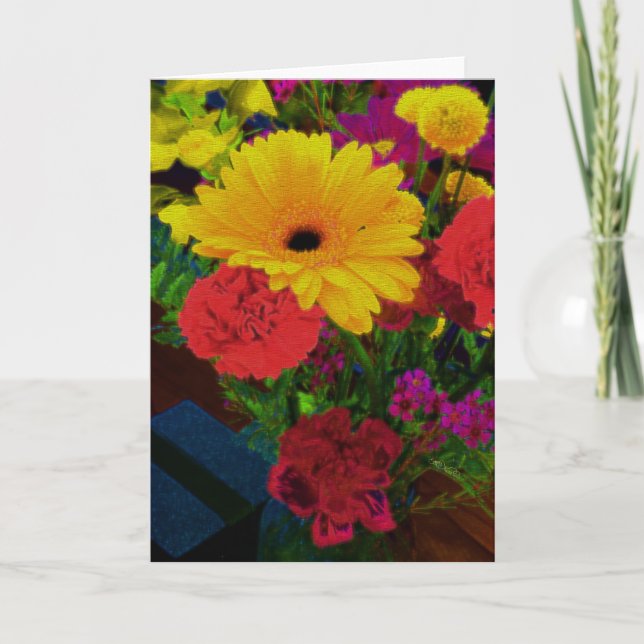 Note Card with Flowers (Front)
