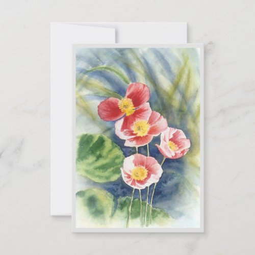 Note Card with image of poppies