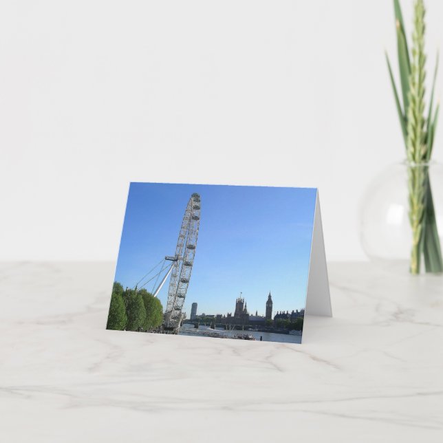 Note Card  with London Eye Ferris Wheel (Front)