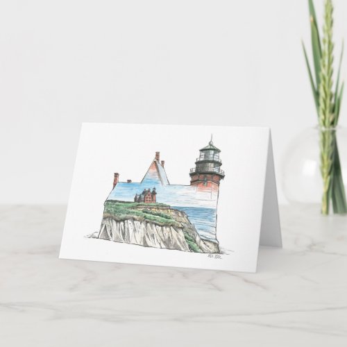 Note card with Southeast Lighthouse Block Island