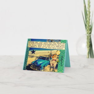 Note card – Women are like cars. You can trade her
