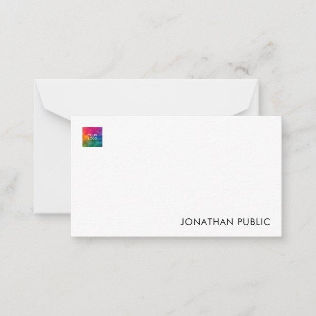 Note Cards Add Text Logo Here Simple Template (Front)