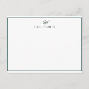 Note Cards Elegant Flat Modern Botanical