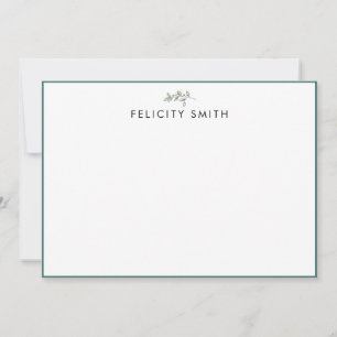 Note Cards Elegant Flat Modern Botanical Rustic