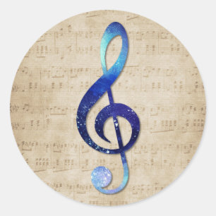 note code classic round sticker