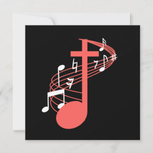 Note Cross Clef Church Choir Choral Music Chorus G Invitation