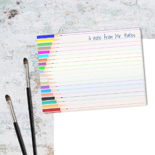 Note from Art Teacher Personalized Sticky Notes