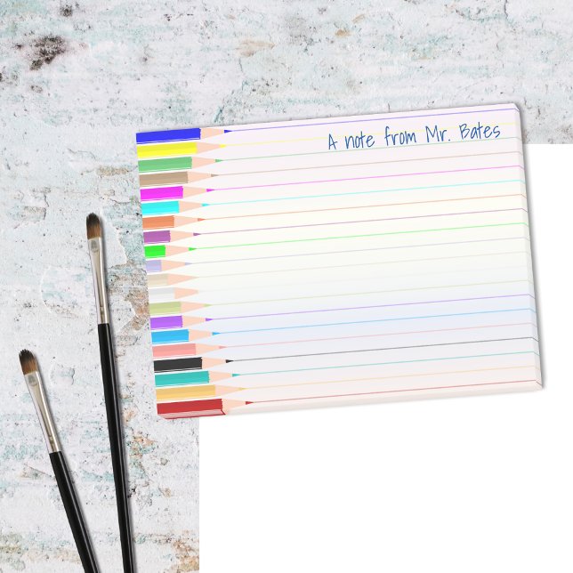 Note from Art Teacher Personalized Sticky Notes (Note from art teacher sticky notes 🎨)