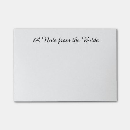 "note From The Bride" Post-its Post-it Notes