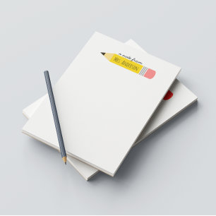 Note from the Teacher Pencil Gift