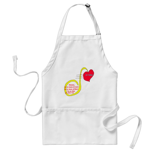 NOTE MUSIC JET LOVES GRANNY 1.PNG ADULT APRON (Front)