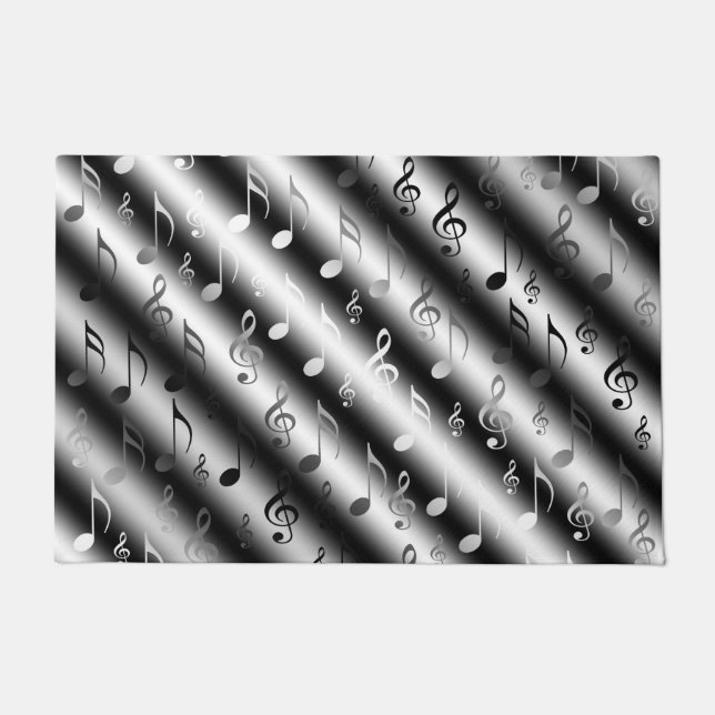 note, music, metal, sheet music, band, clef, doormat (Front)