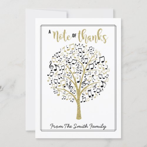 note of thanks music teacher gift CARD HOLDER