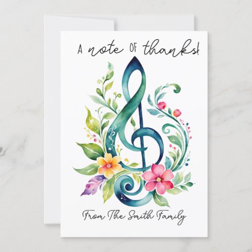 note of thanks music teacher gift CARD HOLDER