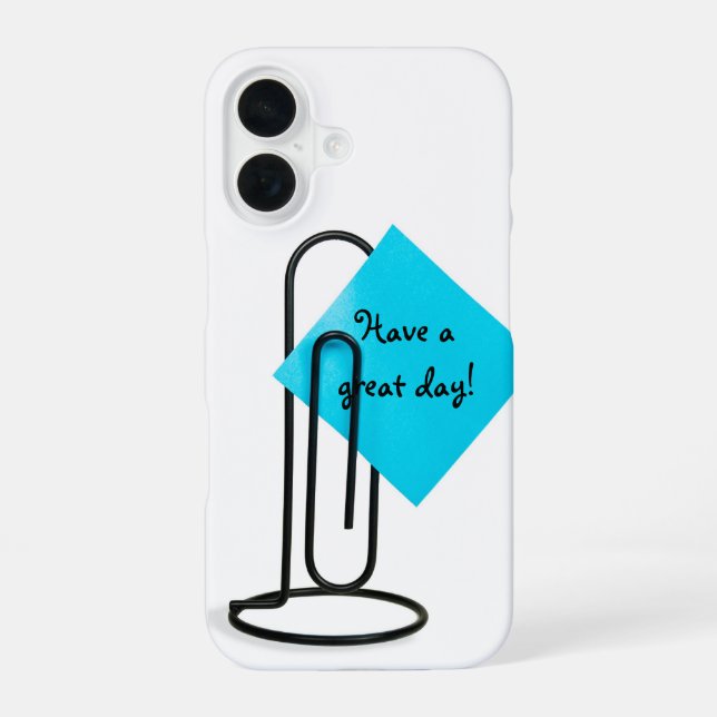 Note On Giant Paper Clip Iphone Case (Back)