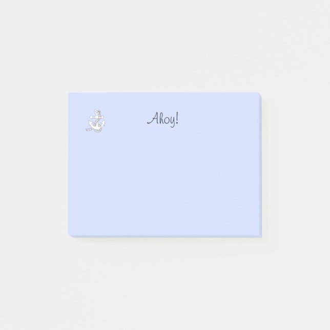 Note Pad - Ahoy with Anchor (Front)