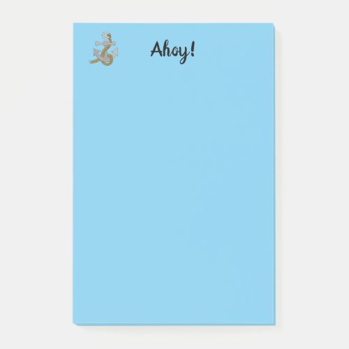 Note Pad _ Ahoy with Gray Anchor