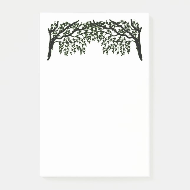 Note pad - Leafy Branches touching (Front)