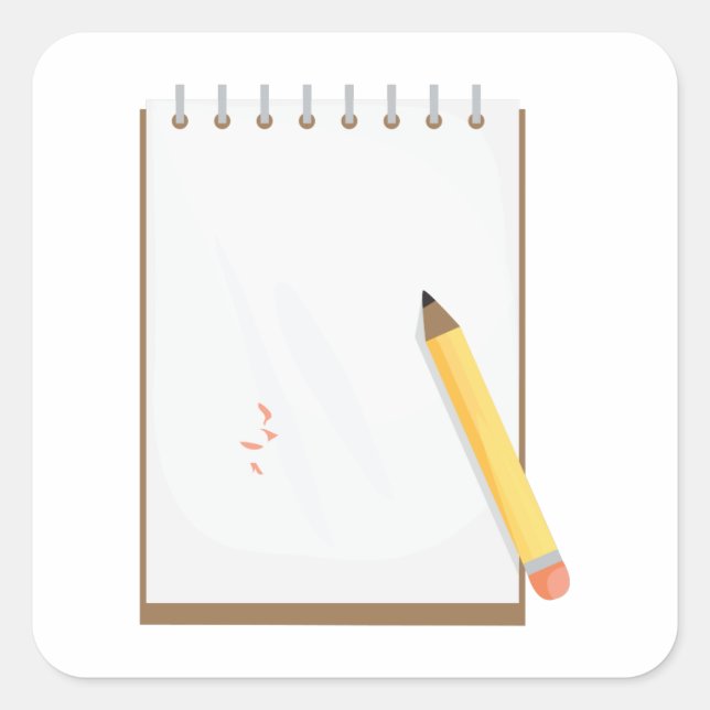 Note Pad Square Sticker (Front)