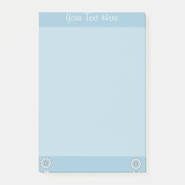 Note Pad - White Helm with Text (Front)