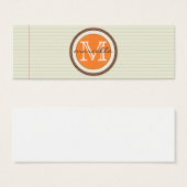 Note Paper Background Orange Monogram (Front & Back)
