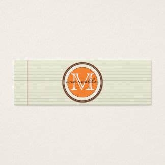 Note Paper Background Orange Monogram