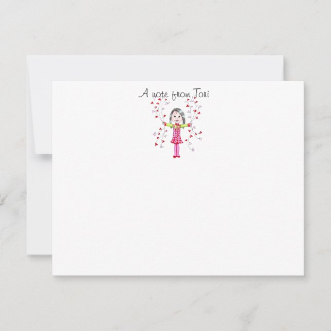 Note paper made from the Heart - (Front)