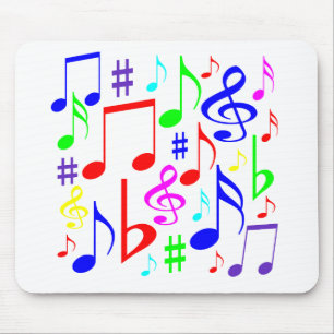 note rainbow mouse pad