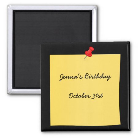Note Reminder Template, Ready To Customize Magnet