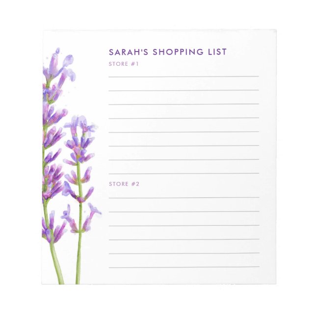 Note Shopping List for Multiple Stores (Front)