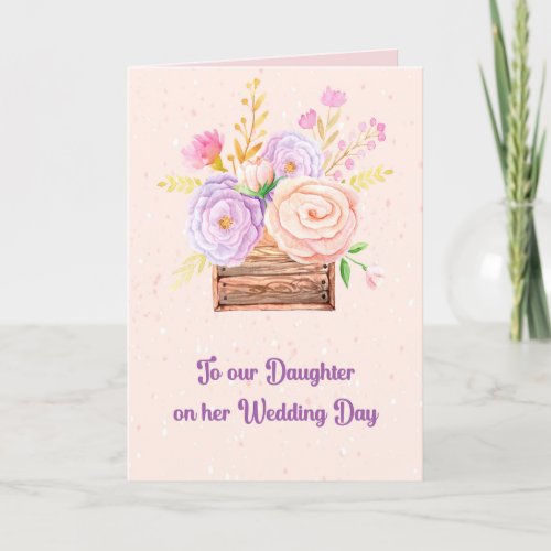 Note to Daughter on Wedding Day Peach Card
