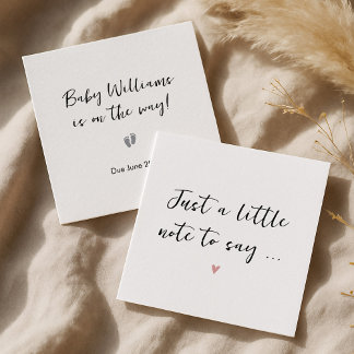Note to say - Simple Pregnancy Announcement Card