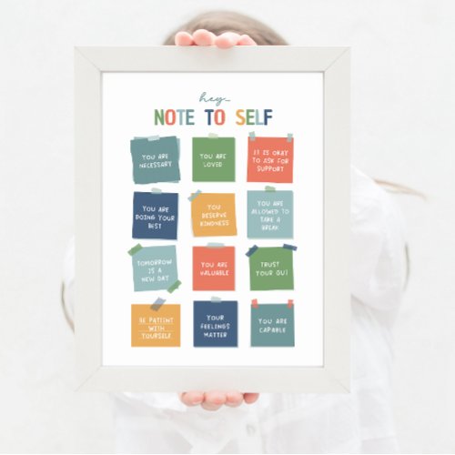 Note to Self  18X24 Poster