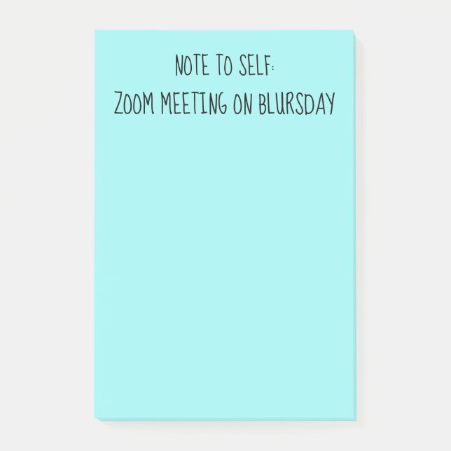 "Note to Self" Funny Blursday Notes (Front)