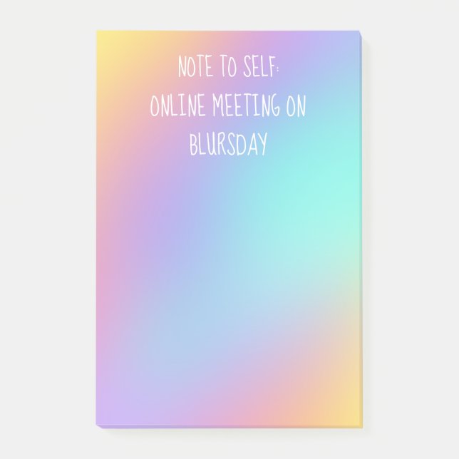 "Note to Self" Funny Colorful Post-it Notes (Front)